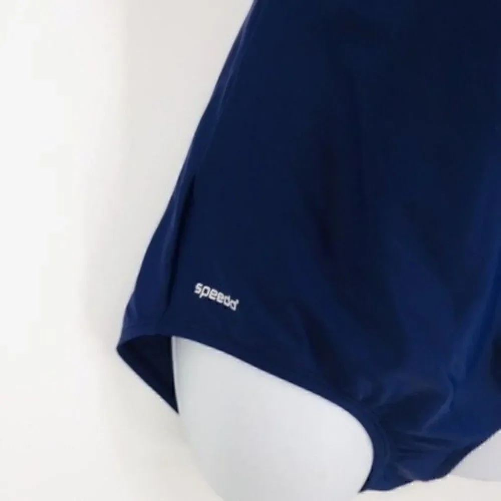 Speedo vintage one piece swimsuit blue 16 BoxC